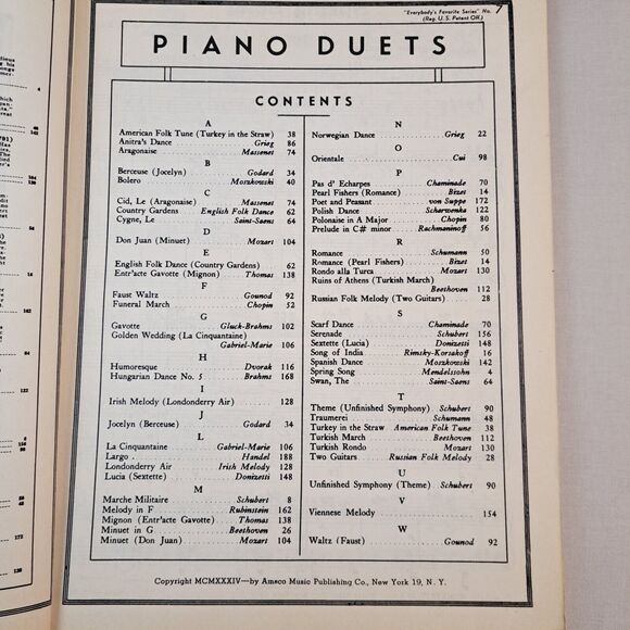Book Everybody's Favorite Piano Duets Series No 7 Maxwell Eckstein Amsco Music - Picture 15 of 16